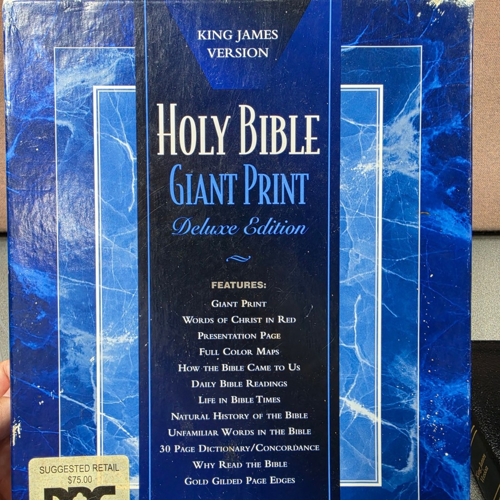 National Publishing Company KJV Holy Bible Giant Print Black Leather Excellent - Picture 2 of 7